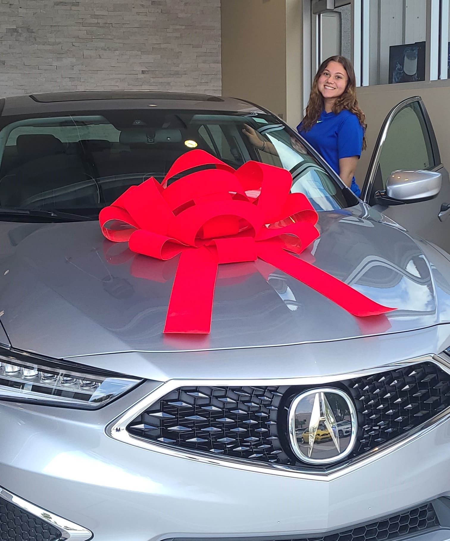 Stephanie bought her first new Acura.